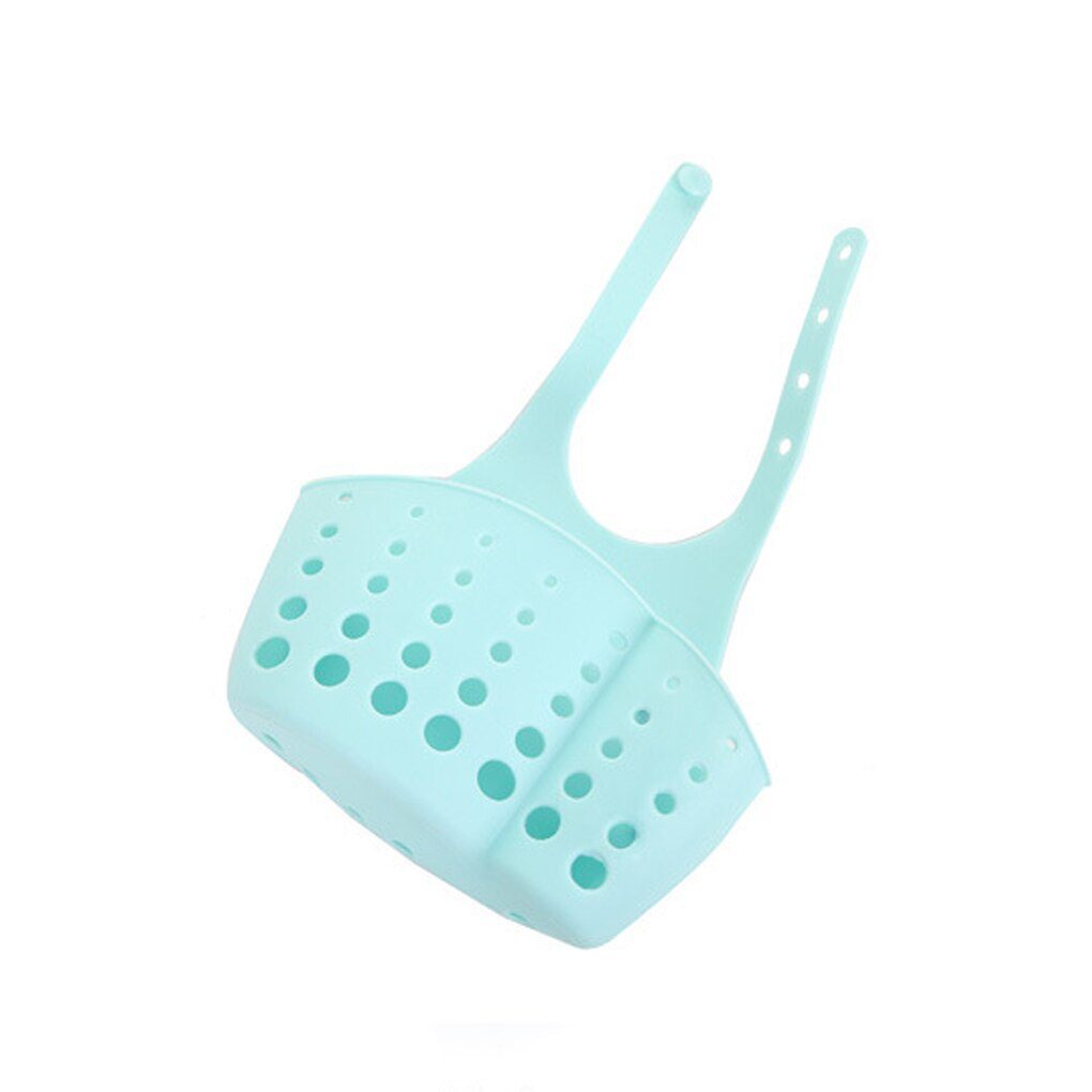 NEW Kitchen Portable Hanging Rack Drain Bag Basket Bath Storage Gadget Tools Sink Holder Plastic New