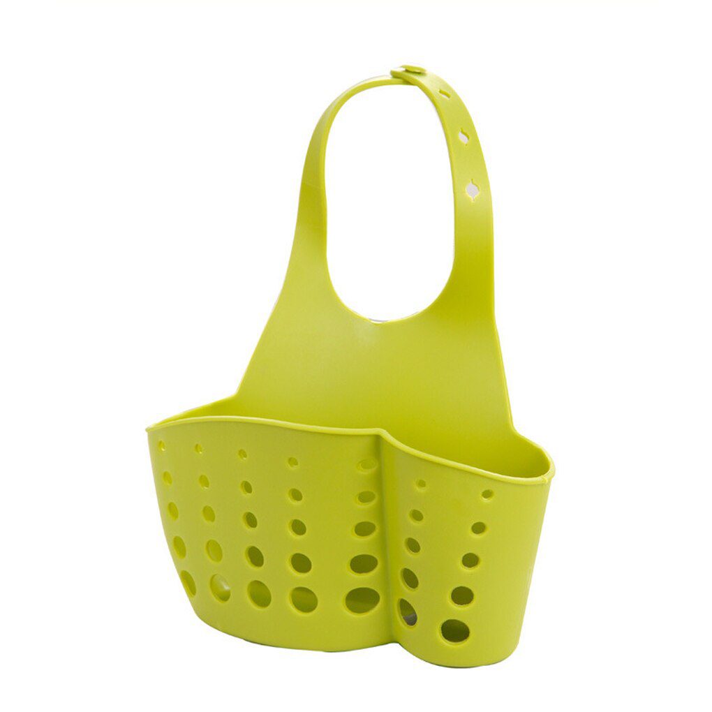 NEW Kitchen Portable Hanging Rack Drain Bag Basket Bath Storage Gadget Tools Sink Holder Plastic New