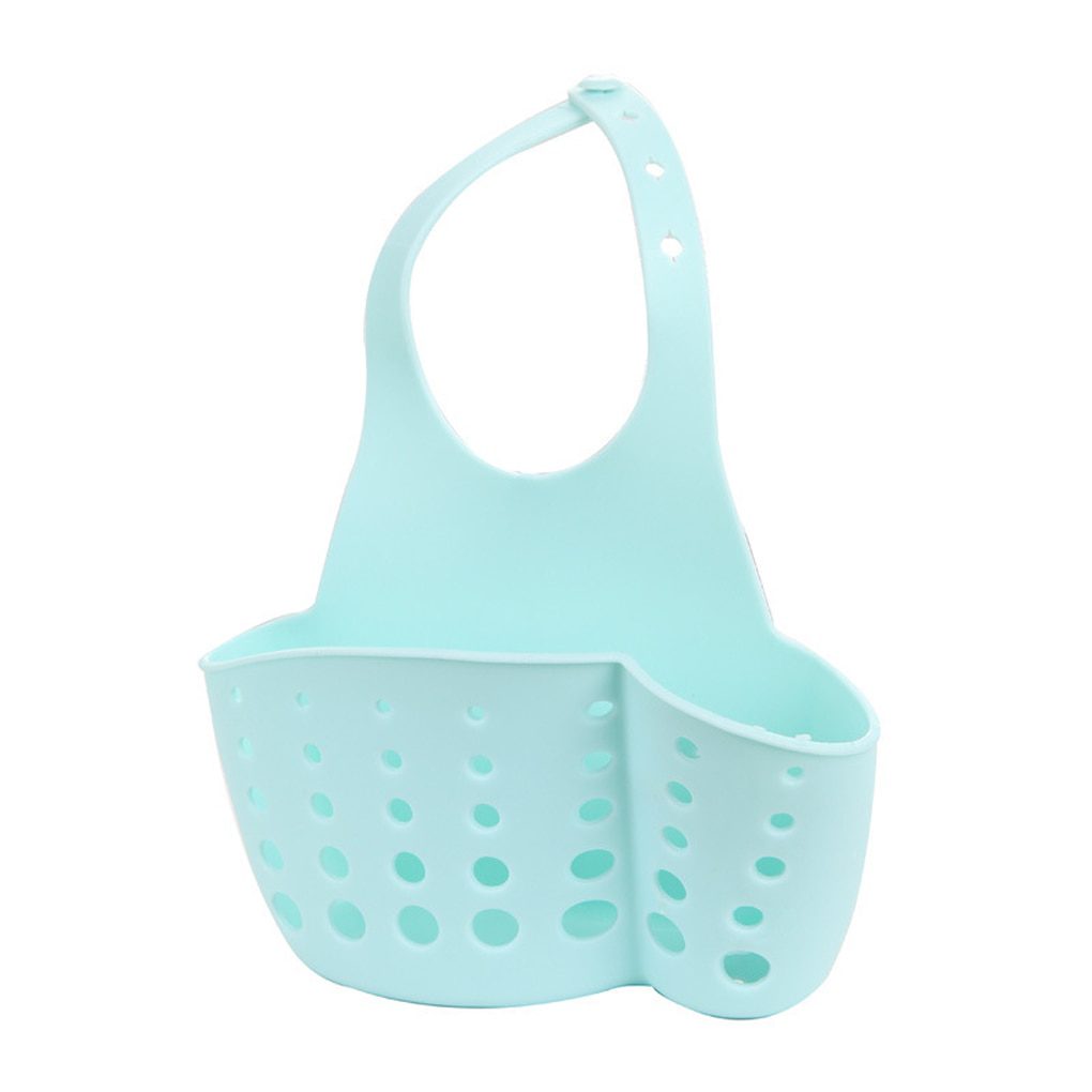 NEW Kitchen Portable Hanging Rack Drain Bag Basket Bath Storage Gadget Tools Sink Holder Plastic New