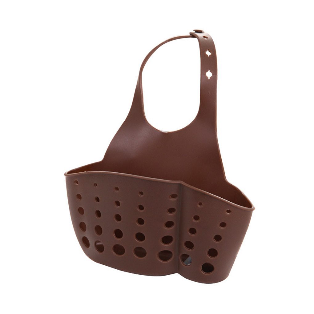 NEW Kitchen Portable Hanging Rack Drain Bag Basket Bath Storage Gadget Tools Sink Holder Plastic New