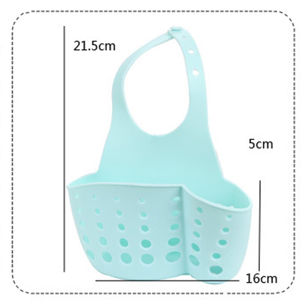 NEW Kitchen Portable Hanging Rack Drain Bag Basket Bath Storage Gadget Tools Sink Holder Plastic New