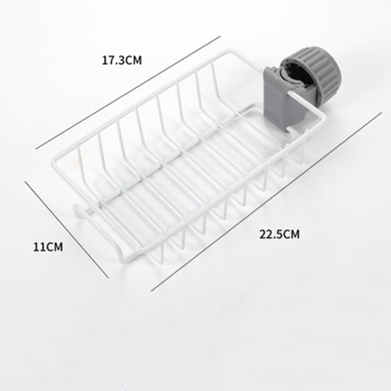 NEW Drainer Storage Soap Stainless Dishcloth Rag Steel Sponge Shelf Adjustable Rack Dry Kitchen Basket Finishing Faucet Towel Po