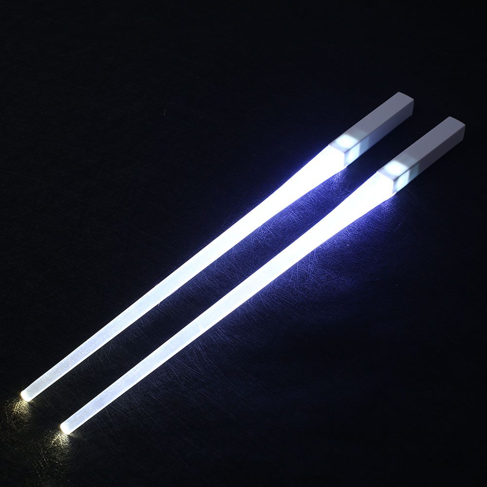 NEW 2Pcs/Pair LED Luminous Chopsticks Light Up Chopsticks Led Durable Lightweight Kitchen Dinning Room Party Portable Safe Table