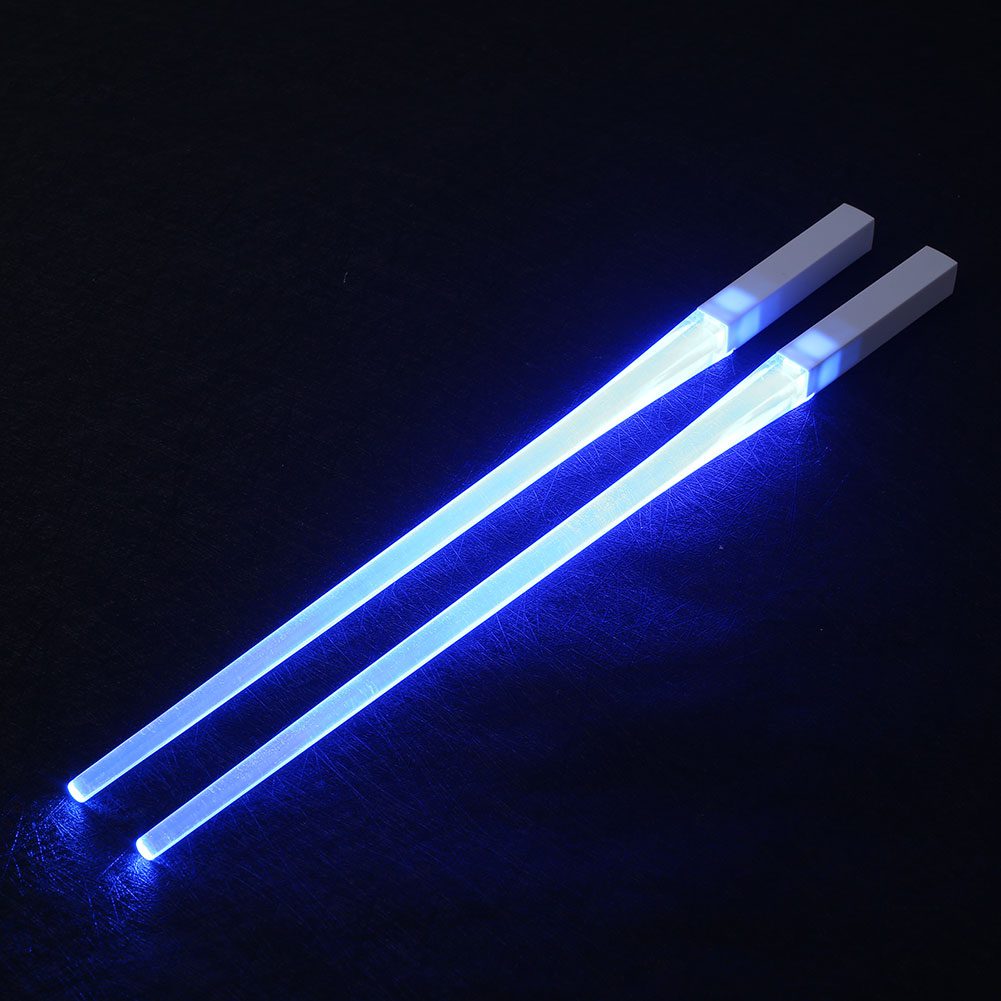 NEW 2Pcs/Pair LED Luminous Chopsticks Light Up Chopsticks Led Durable Lightweight Kitchen Dinning Room Party Portable Safe Table