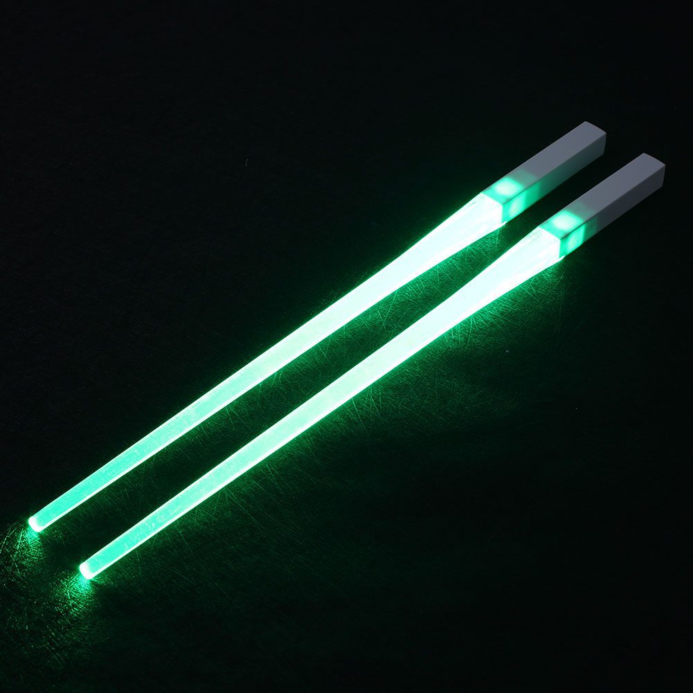 NEW 2Pcs/Pair LED Luminous Chopsticks Light Up Chopsticks Led Durable Lightweight Kitchen Dinning Room Party Portable Safe Table