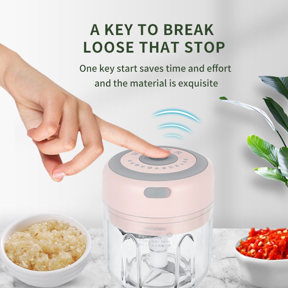 NEW Mini Garlic Masher Chopper Cutter Ginger Masher Machine for Kitchen Food Crusher Chili Vegetable USB Charging