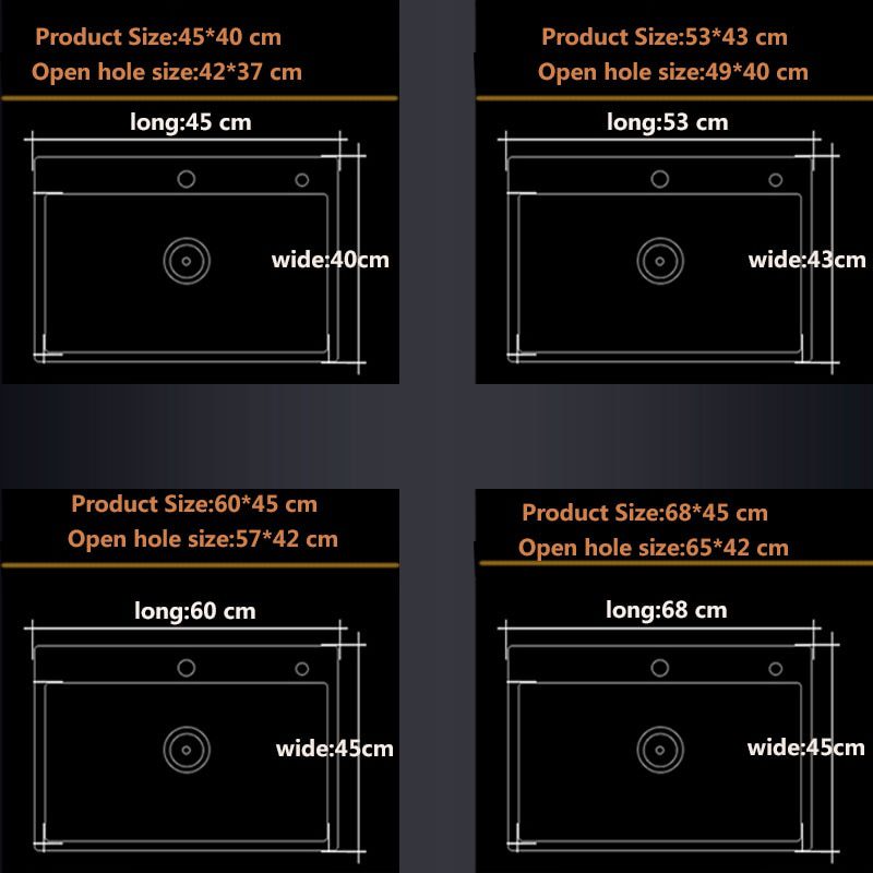 NEW Stainless Steel Kitchen Sinks Dark Grey Single Bowel Kitchen Sink Above Counter and Udermount Vegetable Washing Basin ATS800