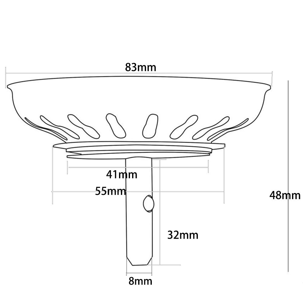 NEW Kitchen Sink Strainer  Plug  Water Basin Sink  Drain Filter  Basket Draine Accessories  304 Stainless Steel Black