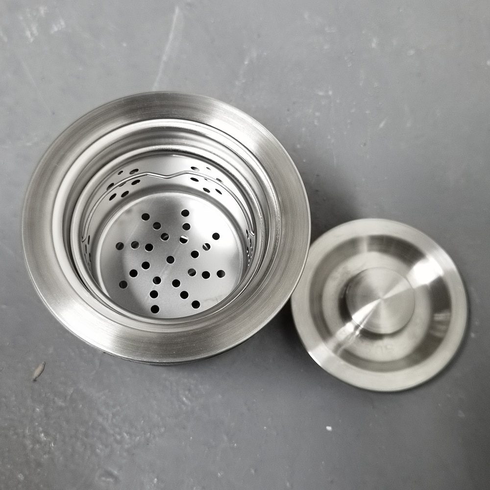 NEW Kitchen Sink Strainer  Plug  Water Basin Sink  Drain Filter  Basket Draine Accessories  304 Stainless Steel Black