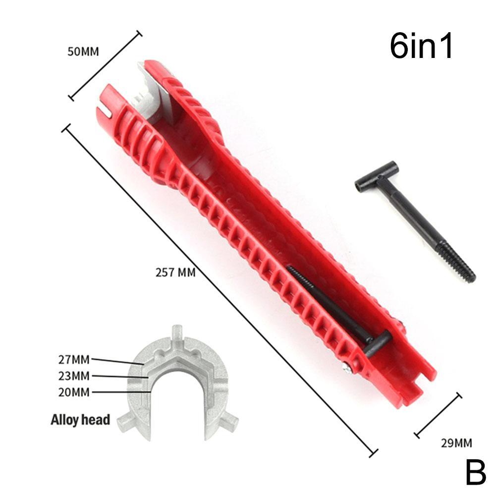 NEW English Key Gootsteensleutel 8 In 1 Flume Wrench Anti-slip Kitchen Sink Key Repair Wrench Faucet Plumbing Wrench Set