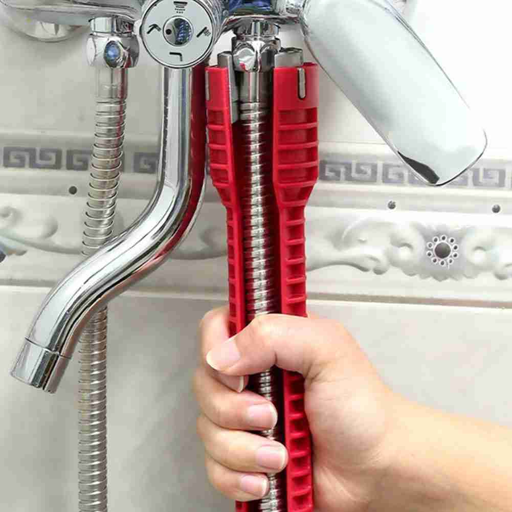 NEW English Key Gootsteensleutel 8 In 1 Flume Wrench Anti-slip Kitchen Sink Key Repair Wrench Faucet Plumbing Wrench Set