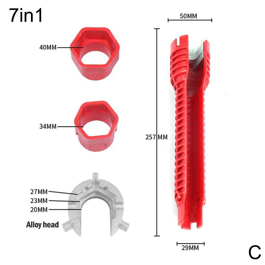 NEW English Key Gootsteensleutel 8 In 1 Flume Wrench Anti-slip Kitchen Sink Key Repair Wrench Faucet Plumbing Wrench Set