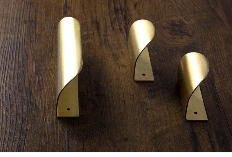 NEW Brass Handles for Furniture Cabinet Knobs and Handles Kitchen Furniture Drawer Pulls Gold Cupboard Door Handle