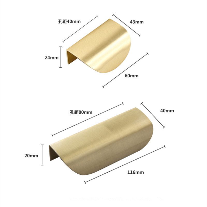 NEW Brass Handles for Furniture Cabinet Knobs and Handles Kitchen Furniture Drawer Pulls Gold Cupboard Door Handle