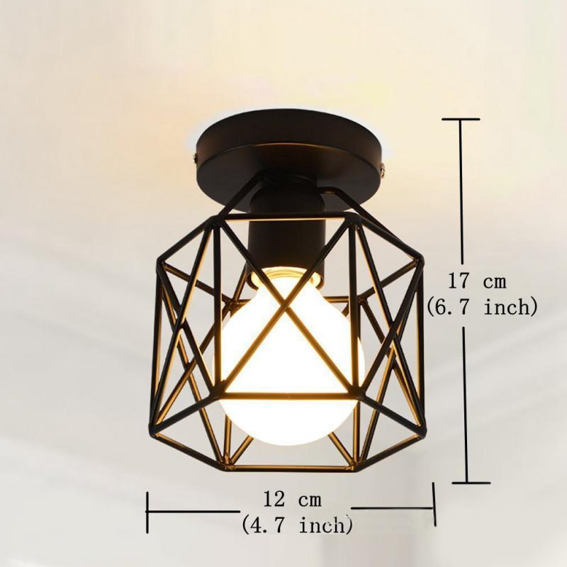 NEW Modern Nordic Black Wrought Iron E27 Led Ceiling Lamps For Kitchen Living Room Bedroom Study Balcony Restaurant Cafe Hotel