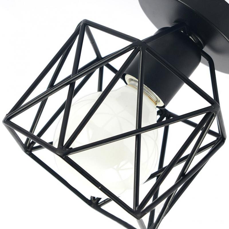 NEW Modern Nordic Black Wrought Iron E27 Led Ceiling Lamps For Kitchen Living Room Bedroom Study Balcony Restaurant Cafe Hotel