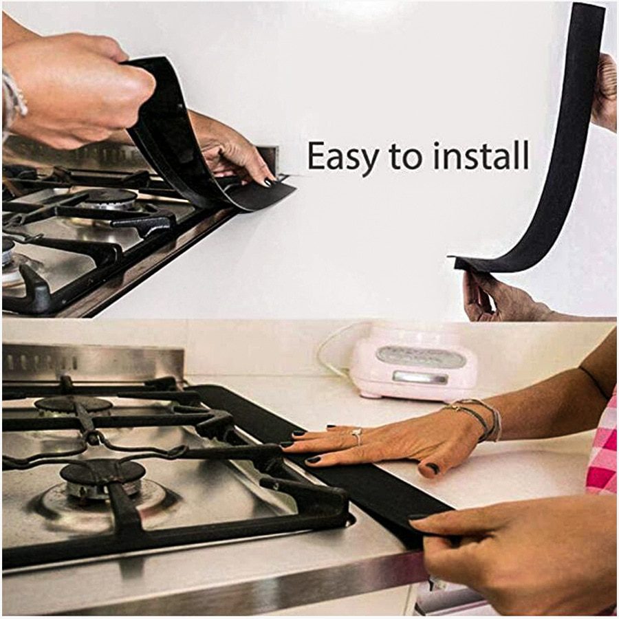 NEW 2 Pack Kitchen Stove Gap Filler Cover 21&25"- Premium Silicone Spill Guard for Stovetop, Oven, Washer, Dryer, Washi