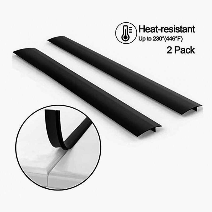 NEW 2 Pack Kitchen Stove Gap Filler Cover 21&25"- Premium Silicone Spill Guard for Stovetop, Oven, Washer, Dryer, Washi