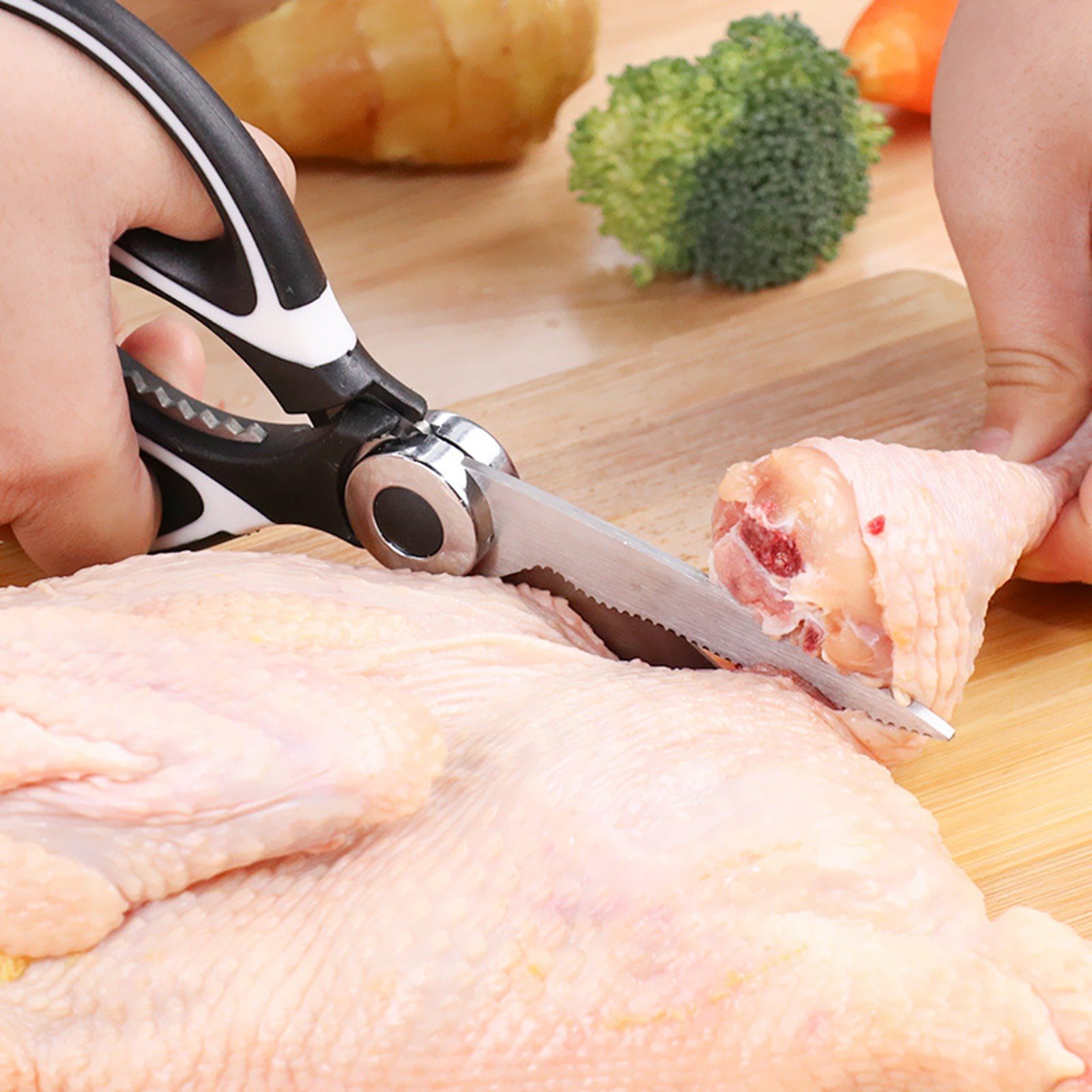 NEW Chicken Bone Scissors Stainless Steel Kitchen Cutter Knife Chicken Duck Fish Meat Vegetable Scissors Shears Tools Acces