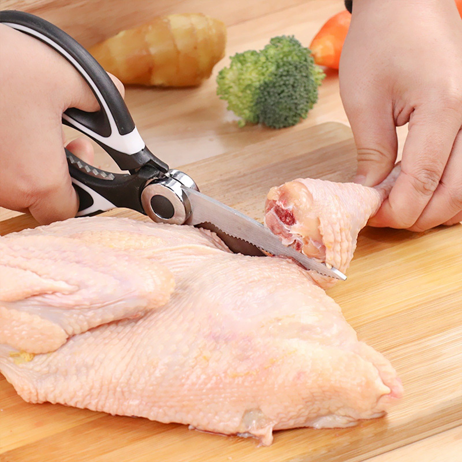 NEW Chicken Bone Scissors Stainless Steel Kitchen Cutter Knife Chicken Duck Fish Meat Vegetable Scissors Shears Tools Acces