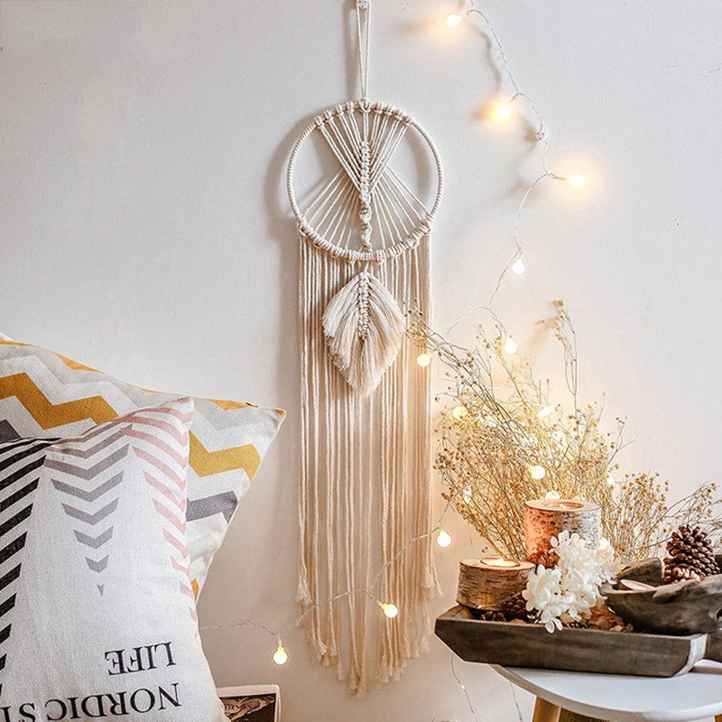 NEW Macrame Dream Catcher Boho Home Decor Moon Ramadan Decoration Macrame Wall Hanging Baby Nordic Room Decoration Kids Nursery