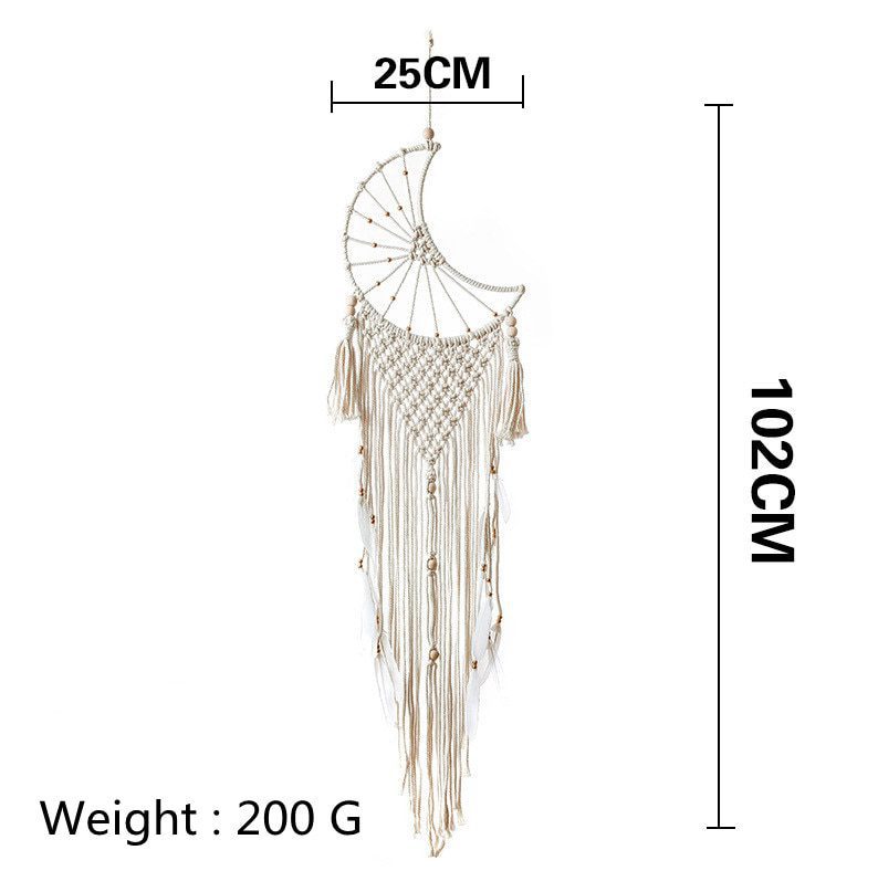 NEW Macrame Dream Catcher Boho Home Decor Moon Ramadan Decoration Macrame Wall Hanging Baby Nordic Room Decoration Kids Nursery