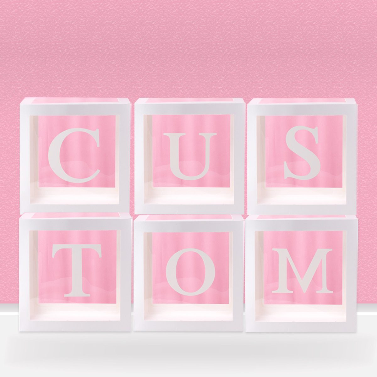 NEW Alphabet Name Transparent Packing Box Birthday Balloon Box Wedding 1st Birthday Party Decor Kids Latex Balloon Baby shower G