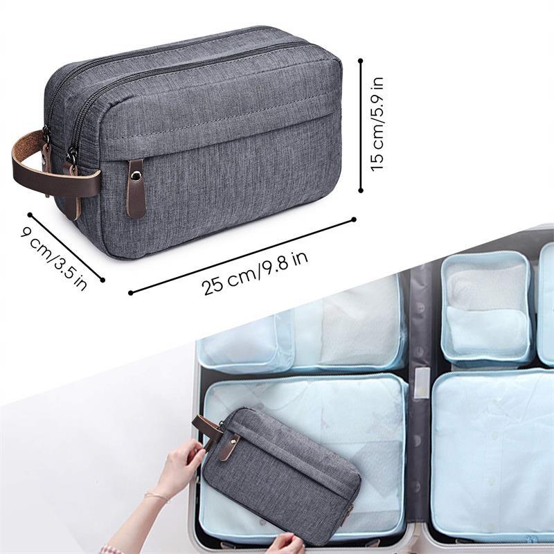 NEW Toiletry Bag for Men Small Nylon Dopp Kit Lightweight Travel Shaving Bag for Kids and Women Cosmetic Storage Bag Black Blue