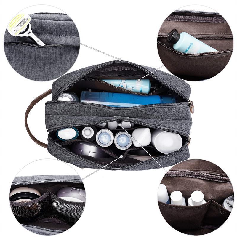 NEW Toiletry Bag for Men Small Nylon Dopp Kit Lightweight Travel Shaving Bag for Kids and Women Cosmetic Storage Bag Black Blue