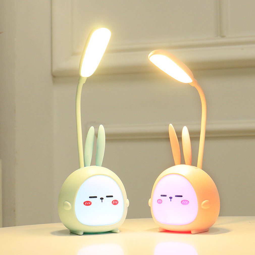 NEW Cute Cartoon Desk Lamp USB Recharge Foldable Light LED Desk Night Kids Reading Light Eye Protective Lamp Colorful Night Ligh