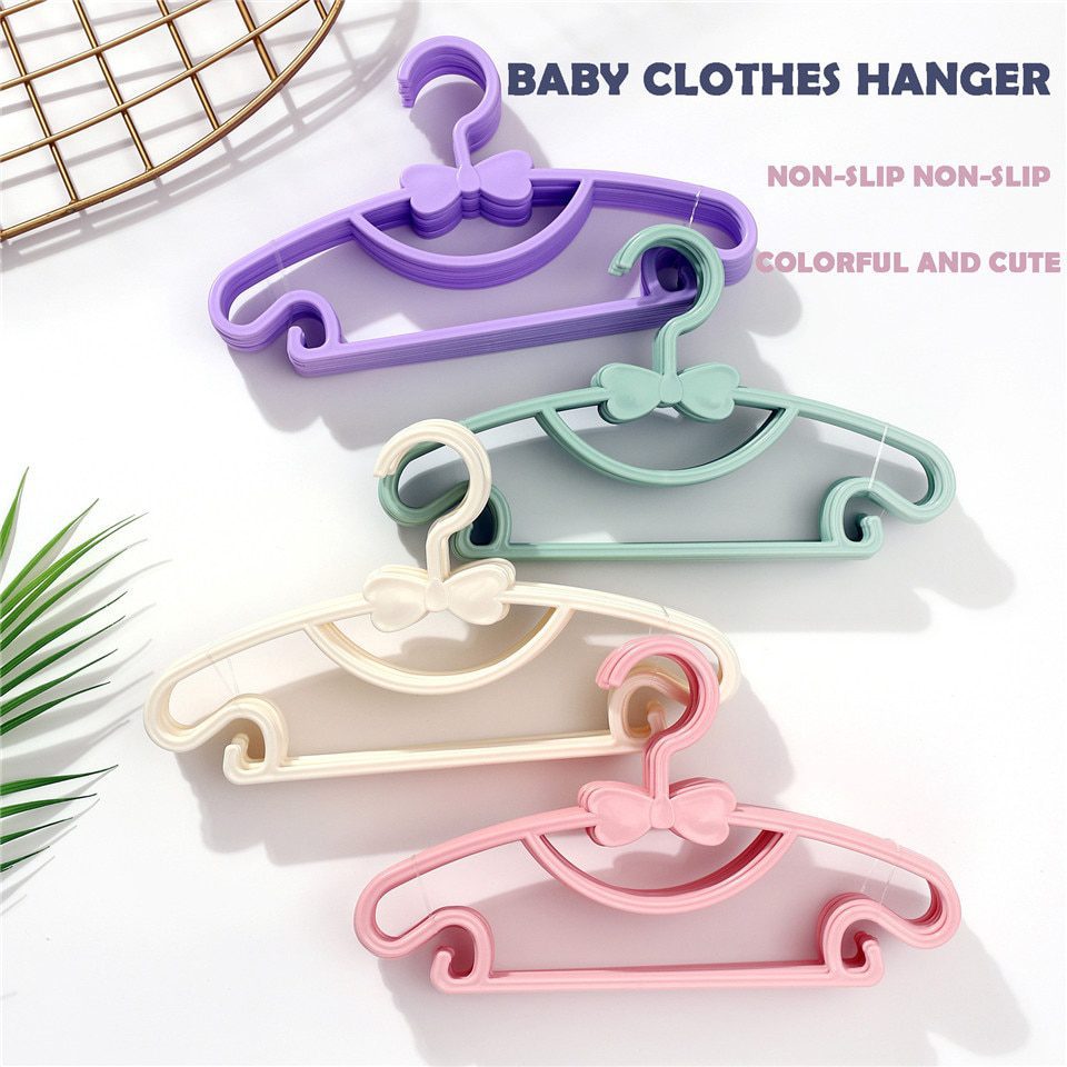 NEW 5/10pcs Kids Clothes Hanger Racks Portable Plastic Display Hangers Windproof Children Coats Hanger Baby Clothing Organizer