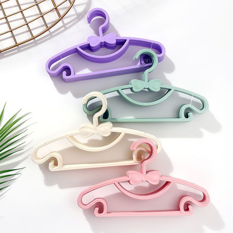 NEW 5/10/20pcs Kids Clothes Hanger Racks Portable Plastic Display Hangers Windproof Children Coats Hanger Baby Clothing Organize