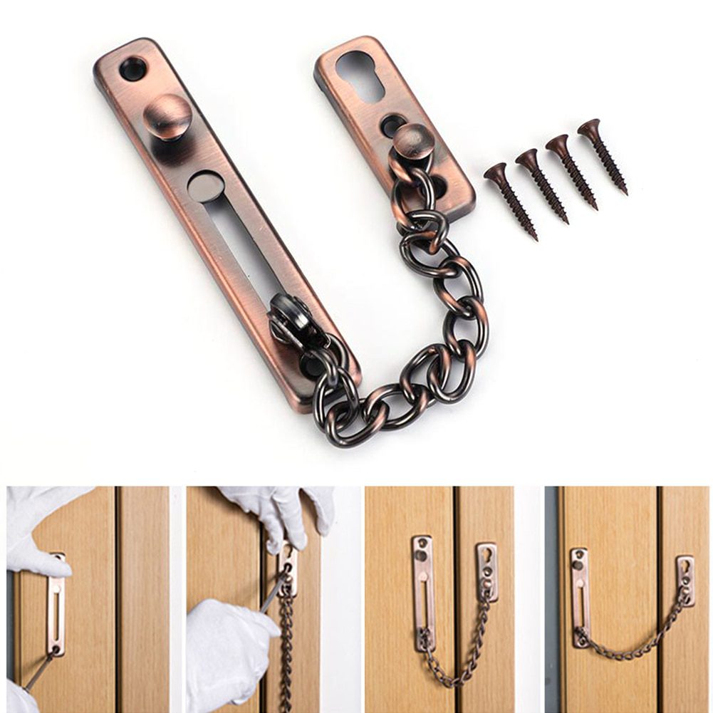 NEW Anti-Theft Hotel Door Lock Bolt Chain Kids Safety Security Home Latch Buckle Guard Lock Hardware Accessories Door Stopper