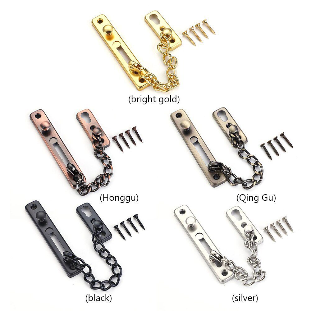 NEW Anti-Theft Hotel Door Lock Bolt Chain Kids Safety Security Home Latch Buckle Guard Lock Hardware Accessories Door Stopper