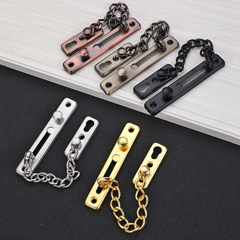 NEW Anti-Theft Hotel Door Lock Bolt Chain Kids Safety Security Home Latch Buckle Guard Lock Hardware Accessories Door Stopper