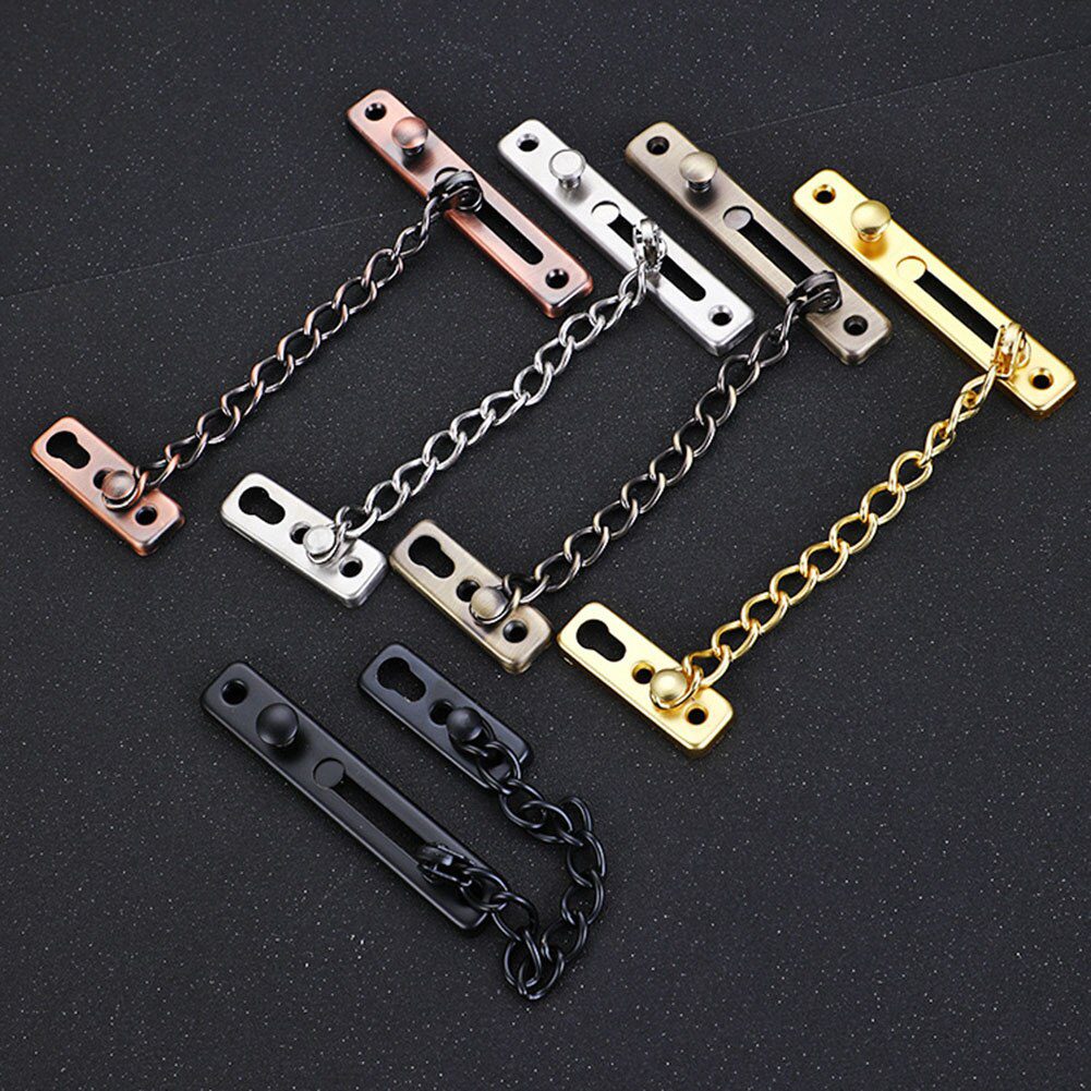 NEW Anti-Theft Hotel Door Lock Bolt Chain Kids Safety Security Home Latch Buckle Guard Lock Hardware Accessories Door Stopper