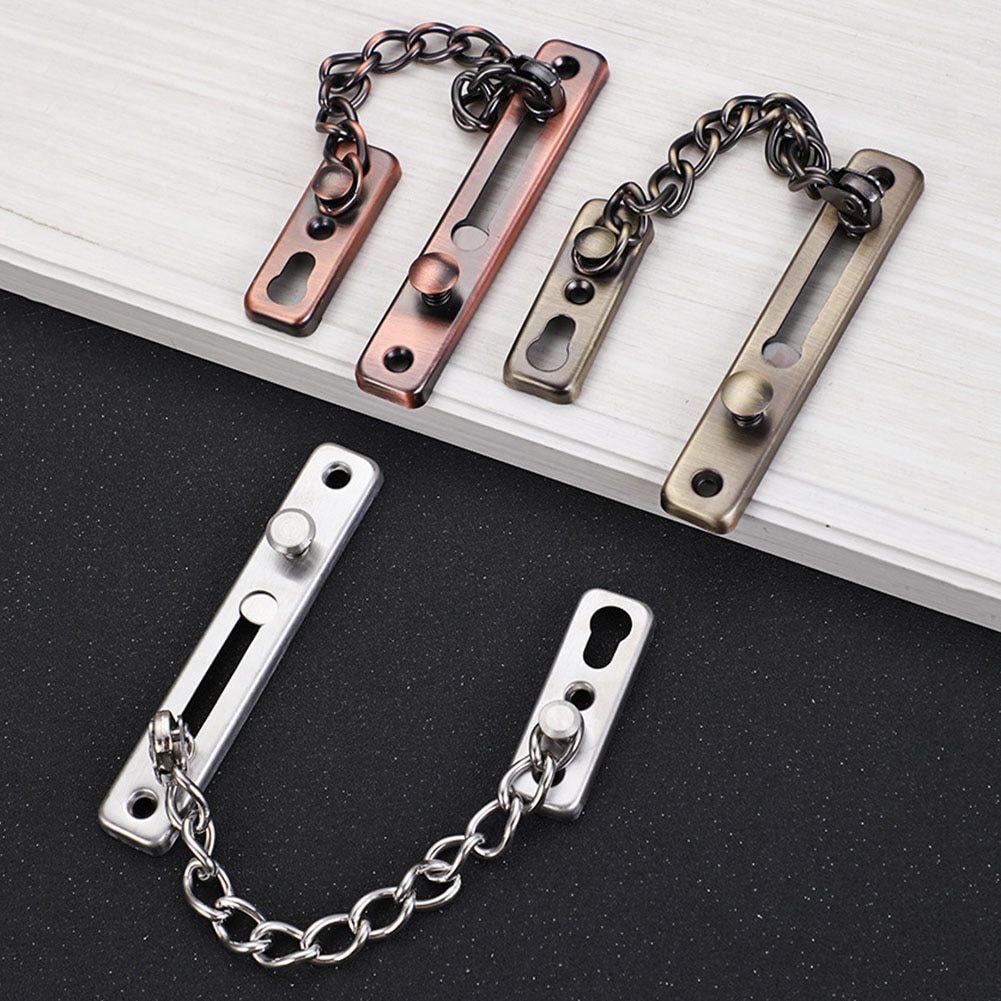 NEW Anti-Theft Hotel Door Lock Bolt Chain Kids Safety Security Home Latch Buckle Guard Lock Hardware Accessories Door Stopper