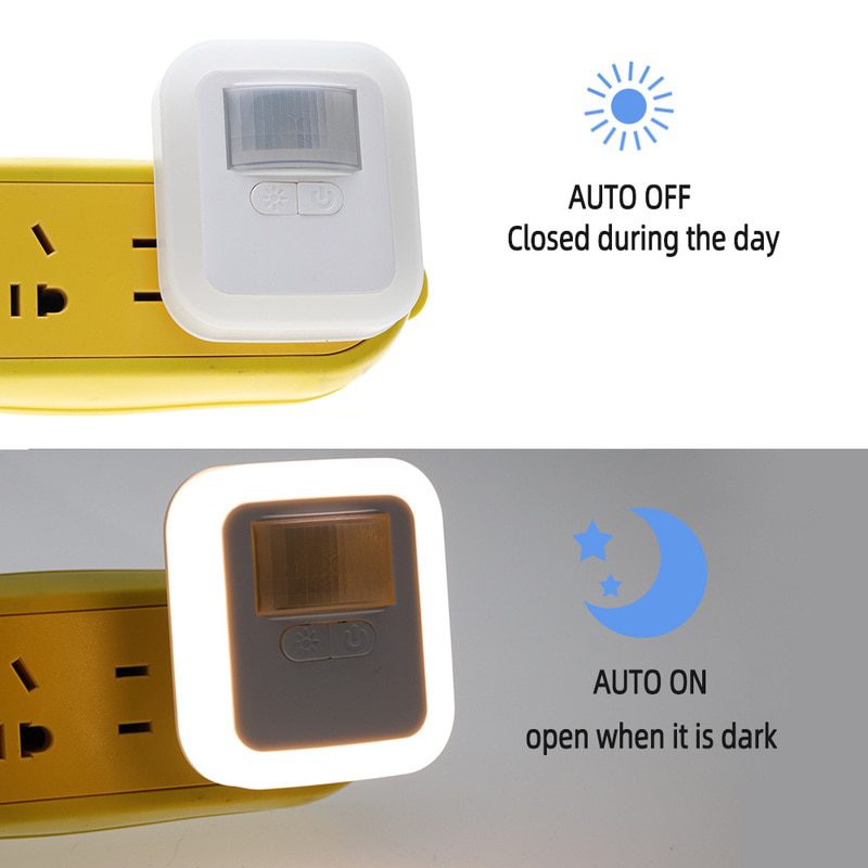 NEW Plug-in Motion/Light/Sound Sensor LED Night Light Lighting Mini EU US Plug Night Light Lamp for Children Kid Living Room Bed