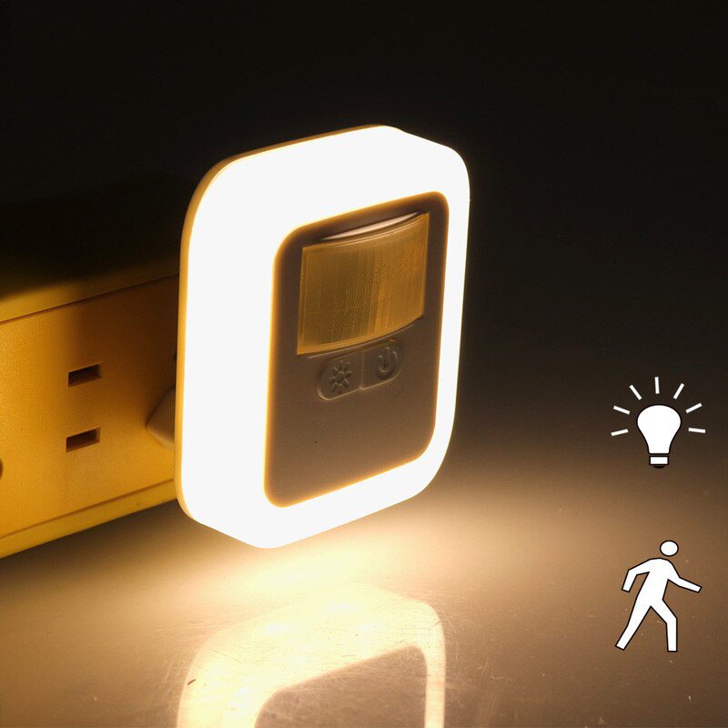 NEW Plug-in Motion/Light/Sound Sensor LED Night Light Lighting Mini EU US Plug Night Light Lamp for Children Kid Living Room Bed