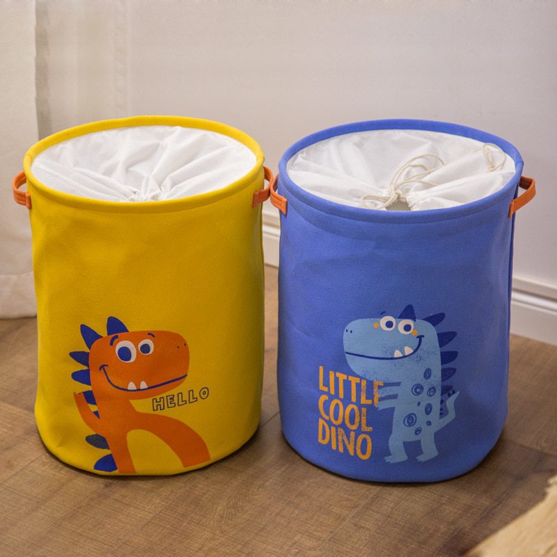 NEW Cartoon Dinosaur Dirty Laundry Basket Thicken Lining Foldable Home Laundry Storage Hamper for Kids Toys Dirty Clothes