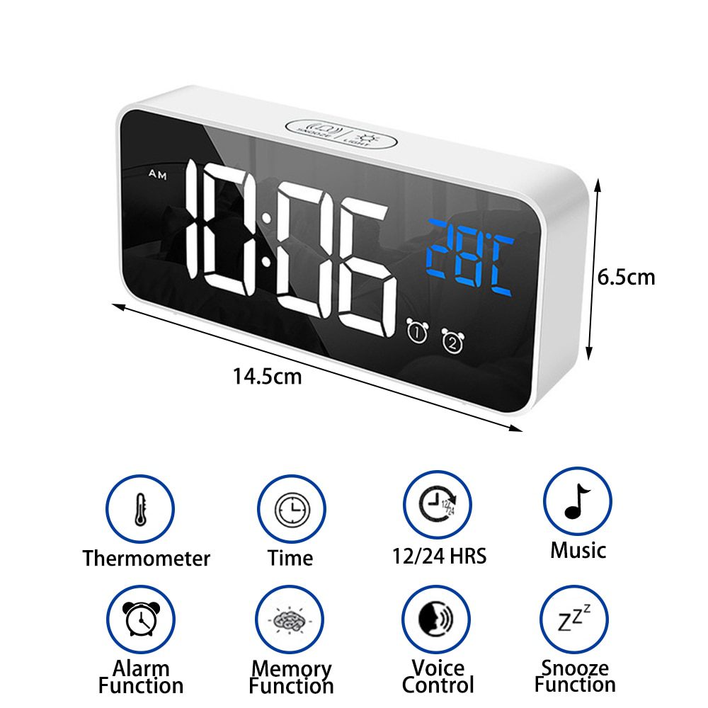 NEW LED Digital Projection Alarm Clock Table Electronic Alarm Clock with Projection FM Radio Time Projector Bedroom Bedside Cloc