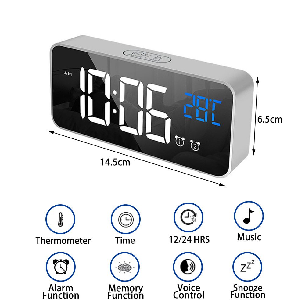 NEW LED Digital Projection Alarm Clock Table Electronic Alarm Clock with Projection FM Radio Time Projector Bedroom Bedside Cloc