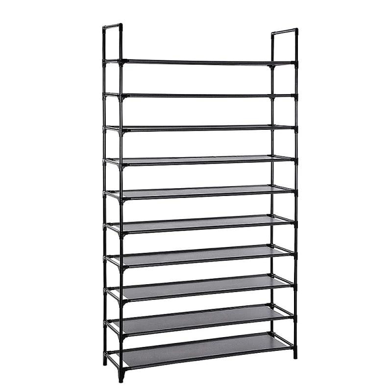 NEW 10-layer Shoe Rack Standing Living Bedroom Modern Solid Storage Shelf Home Organizer Shelves Metal DIY Aluminum Cabinets HWC