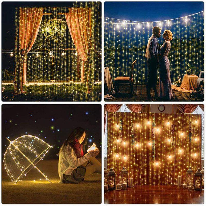 NEW Fairy Lights Garland Curtain Lamp Remote Control USB String Lights LED Lights Bedroom Decoration New Year Bedroom Pendant Li