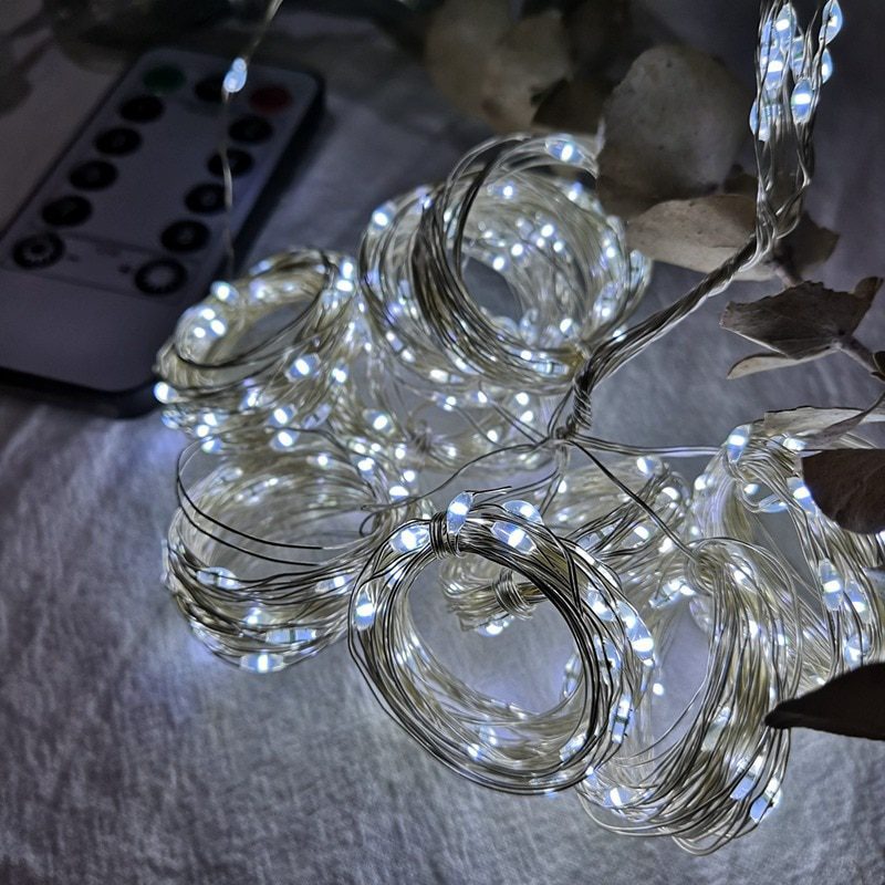 NEW Fairy Lights Garland Curtain Lamp Remote Control USB String Lights LED Lights Bedroom Decoration New Year Bedroom Pendant Li