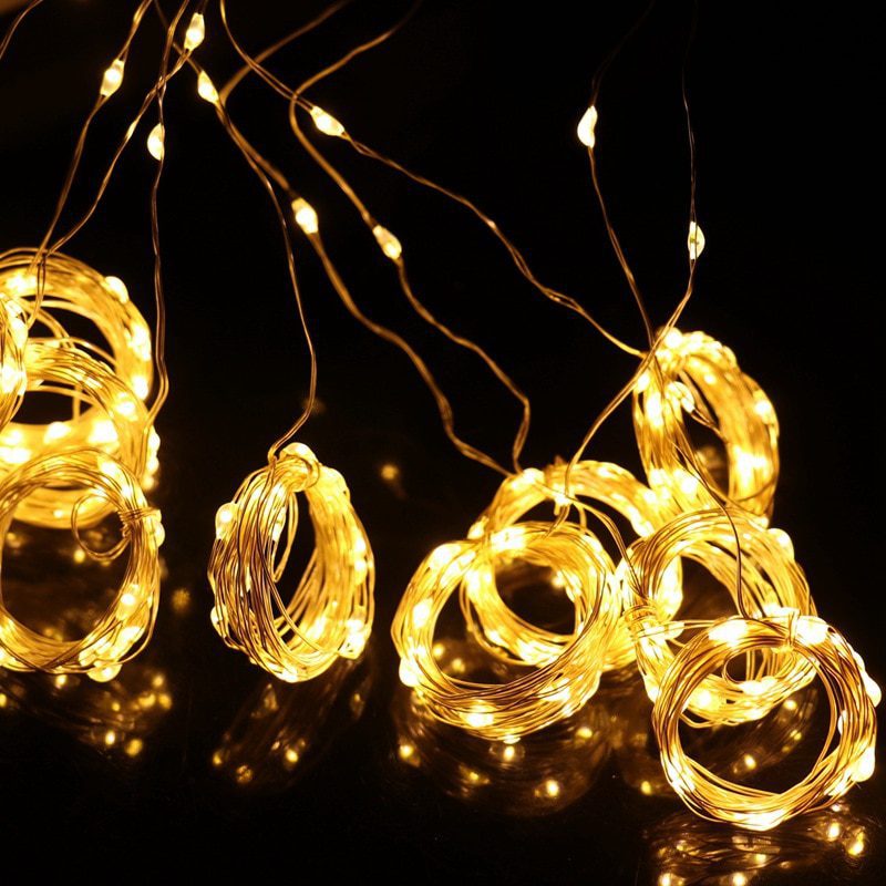 NEW Fairy Lights Garland Curtain Lamp Remote Control USB String Lights LED Lights Bedroom Decoration New Year Bedroom Pendant Li