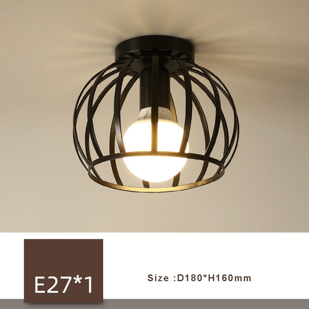 NEW Retro Ceiling Light Loft for Bedroom E27 Indoor Vintage Iron Ceiling Lamp Cozy Decor for Home Corridor Aisle 110V 220V Black