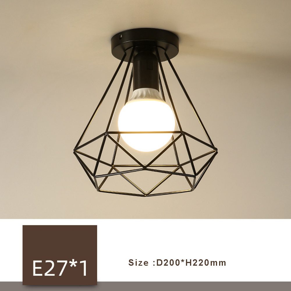 NEW Retro Ceiling Light Loft for Bedroom E27 Indoor Vintage Iron Ceiling Lamp Cozy Decor for Home Corridor Aisle 110V 220V Black