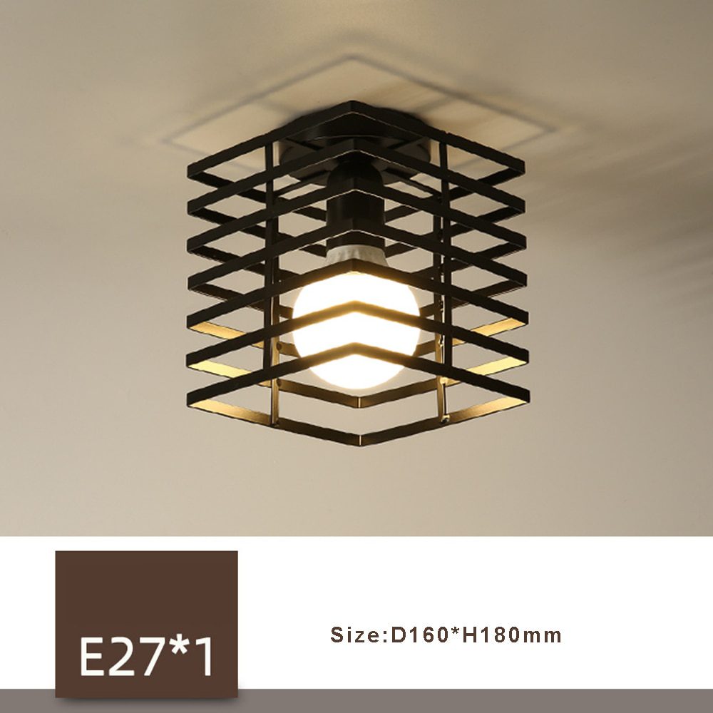 NEW Retro Ceiling Light Loft for Bedroom E27 Indoor Vintage Iron Ceiling Lamp Cozy Decor for Home Corridor Aisle 110V 220V Black