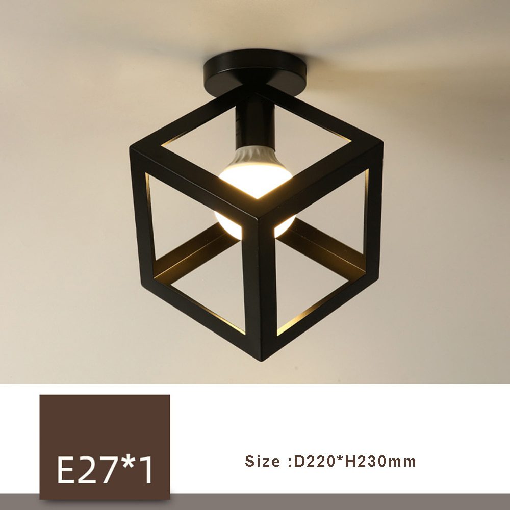 NEW Retro Ceiling Light Loft for Bedroom E27 Indoor Vintage Iron Ceiling Lamp Cozy Decor for Home Corridor Aisle 110V 220V Black